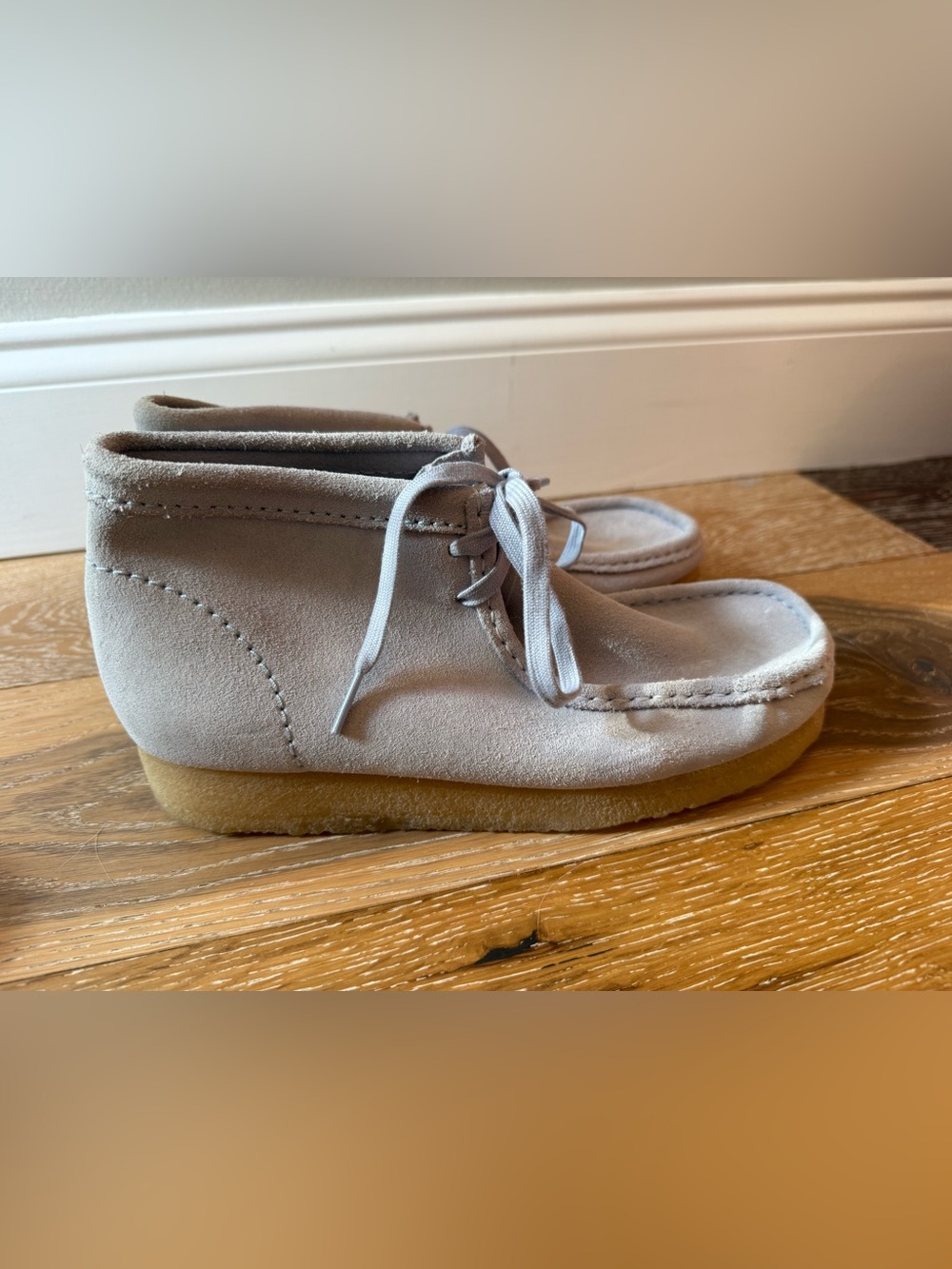 Clarks Wallabee Boots grey suede size 8 - Picture 16 of 16